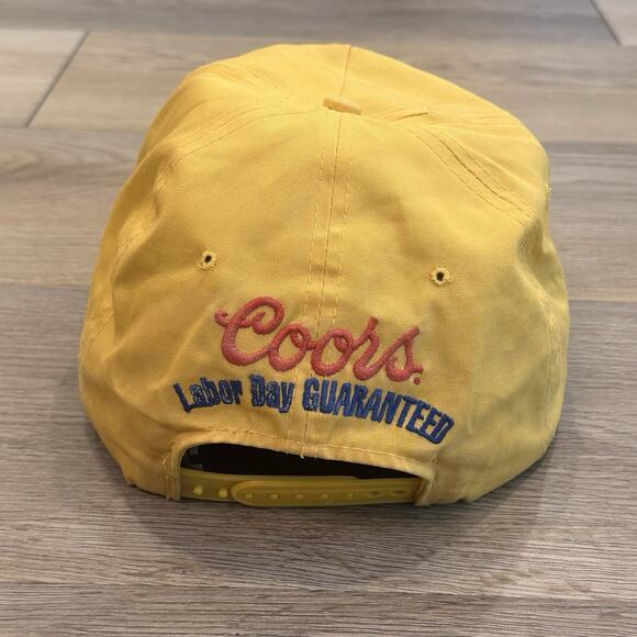 Vintage 80s Coors Beer Trucker Hat Cap Made in USA OSFM Snapback Streetwear Y2K - Picture 4 of 9
